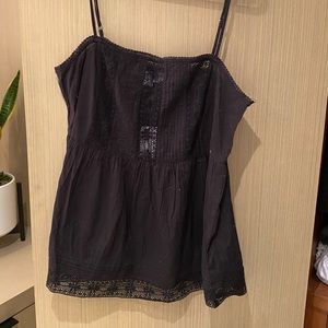 Velvet by Graham tank lace insets